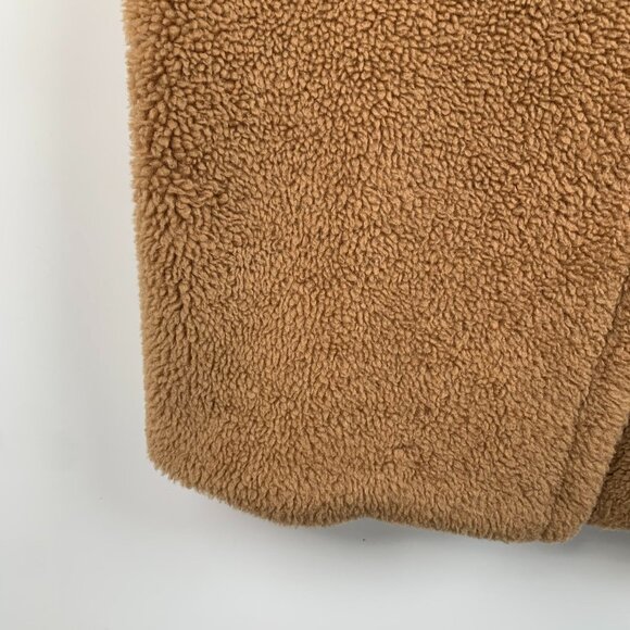 Max Mara Womens Oversized Camel Teddy Coat Double-Breasted Wool - Picture 5 of 8